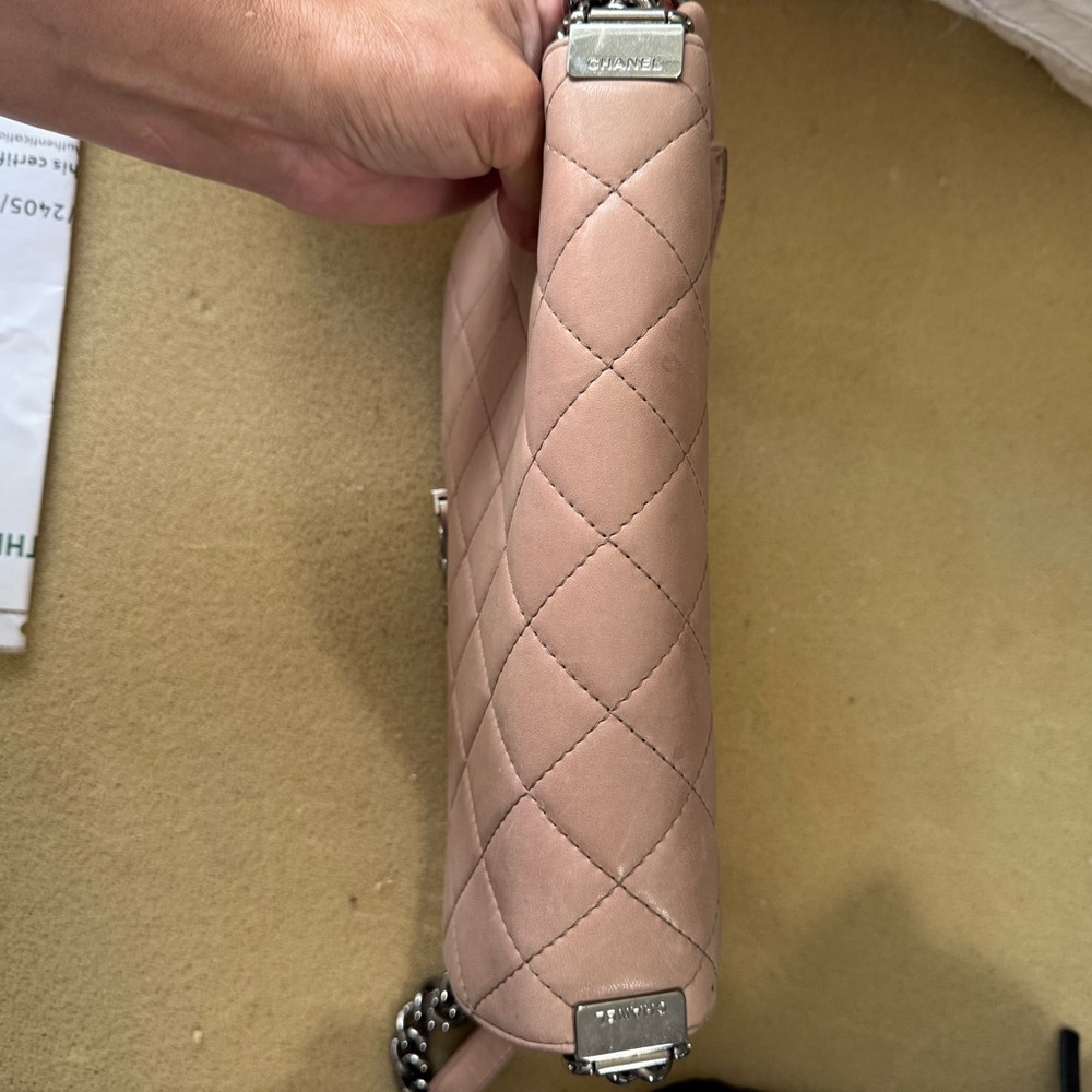 Chanel Quilted Beige Boy Bag - Picture 6 of 9